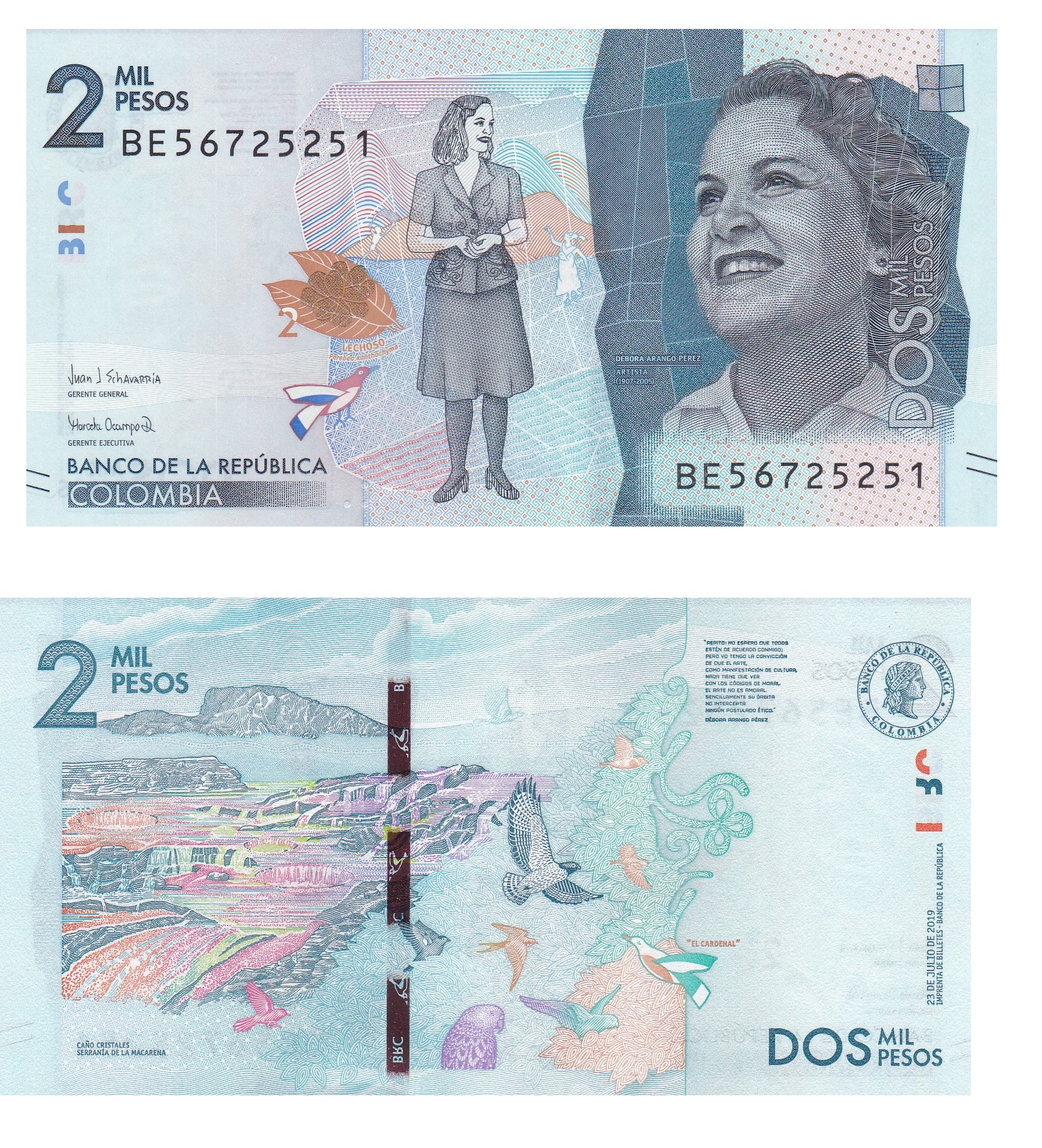 Colombia #458e 2.000 Pesos
